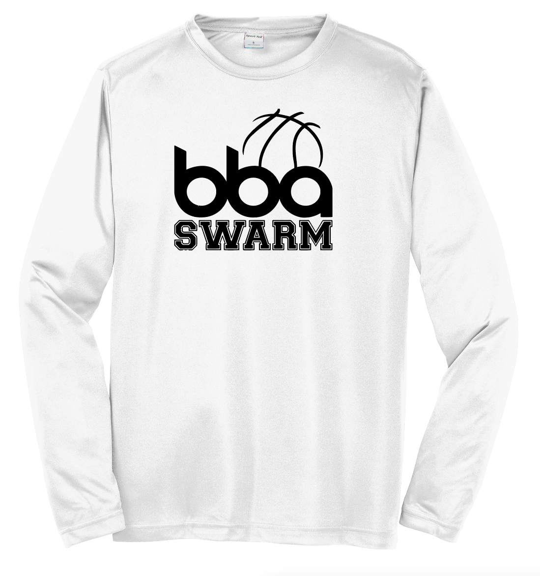 BBA Swarm White L/S Warmup Shirt